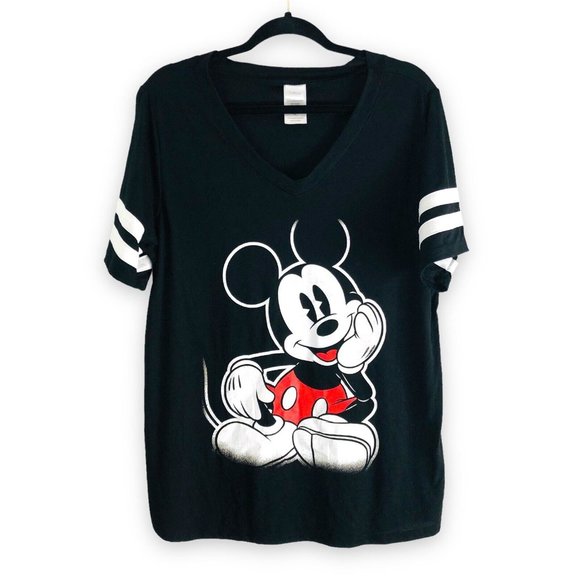 Disney Tops Disney Womens Size X Mickey Mouse Tshirt Black Jerry